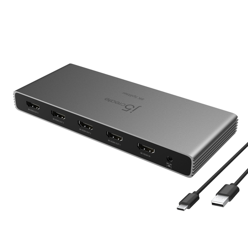 j5create JDSH814. Tipo de porta vídeo: HDMI, Saída de vídeo: 4x HDMI. Resolução Máxima: 7680 x 4320 pixels, Cor do produto
