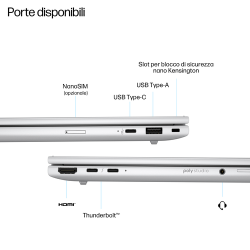 HP EliteBook 8 G1i 14 inch Notebook AI PC Wolf Pro Security Edition. Tipo di prodotto: Computer portatile, Fattore di form