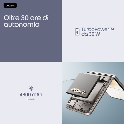 Motorola razr 70 (8/256GB, Doppia camera 50MP, Display interno FHD+ 6.9" 120Hz e esterno 3.62", MediaTek Dimensity 7450X, 