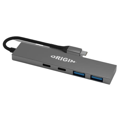 Origin USB-Hub - USB 3.2 Gen. 1 (3.1 Gen. 1) Typ-A, USB 3.2 Gen. 1 (3.1 Gen. 1) Typ-C - Grau - 4 Total USB Port(s)