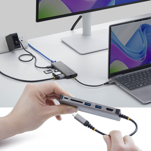 StarTech.com USB 3.2 Typ C Docking Station für Notebook, MacBook, Mobile Workstation, Festplatte, Smartphone, Tablet-PC, W