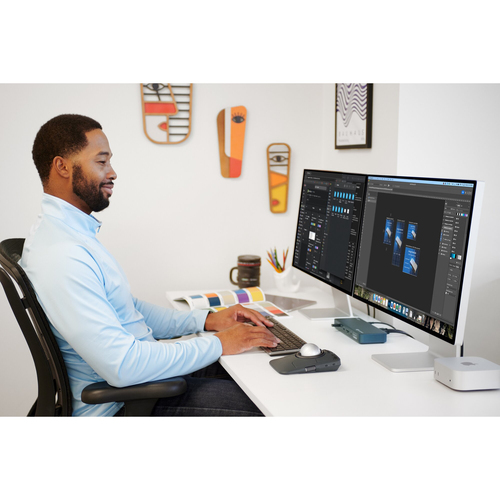 Kensington KB535 Keyboard - Full-size - Wireless Connectivity - USB Type A Interface - English (UK) - Space Gray - Scissor