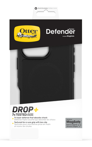OtterBox Defender Estojo para Apple Smartphone - Texturizado - Preto - Varejo - 1 - Resistente a Danos, Resistente a queda