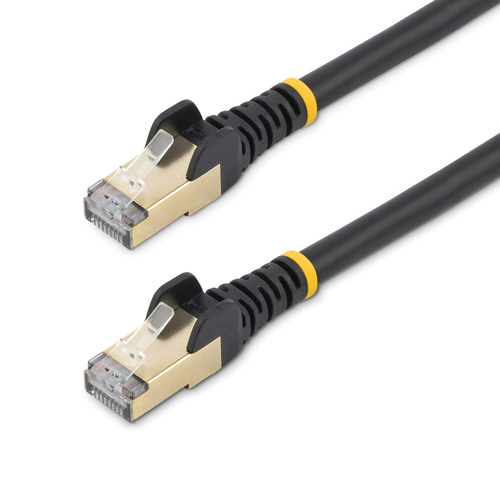 StarTech.com Cavo di Rete Ethernet Cat6a - Cavo Schermato STP da 50cm - Nero - Cable for Dispositivo abilitato per PoE, Co