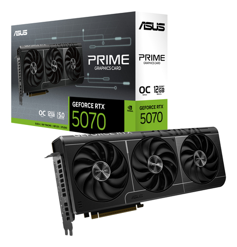 ASUS Prime -RTX5070-O12G. Processeur graphique famille: NVIDIA, Processeur graphique: GeForce RTX 5070. Mémoire carte grap