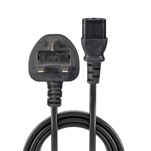 0.2M MAINS POWER CABLE UK 3 PIN PLUG TO IEC C13