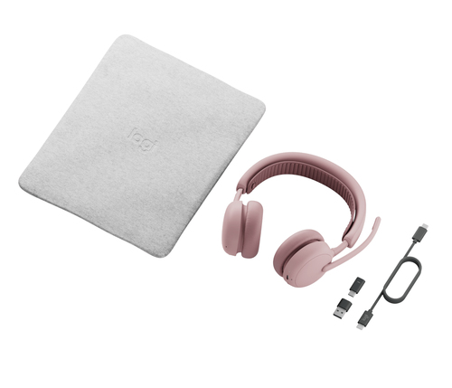 Logitech Zone Wireless 2 ES Kabel/Kabellos Kopfbügel Stereo Headset - Rose - Microsoft-Teams-Zertifizierung - Ohrumschließ