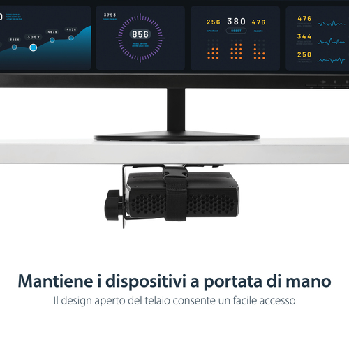 StarTech.com Supporto VESA per thin client - Montaggio sotto scrivania con staffa VESA - 5 kg Capacità di carico - 75 x 75
