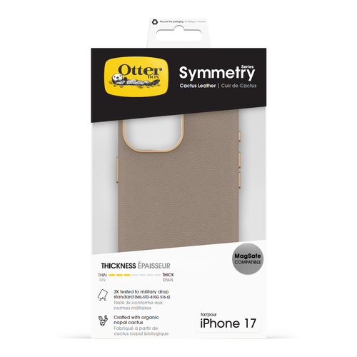 OtterBox Symmetry Cactus. Tipo de mala: Capa, Compatibilidade da marca: Apple, Compatibilidade: iPhone 17, Tamanho máximo 