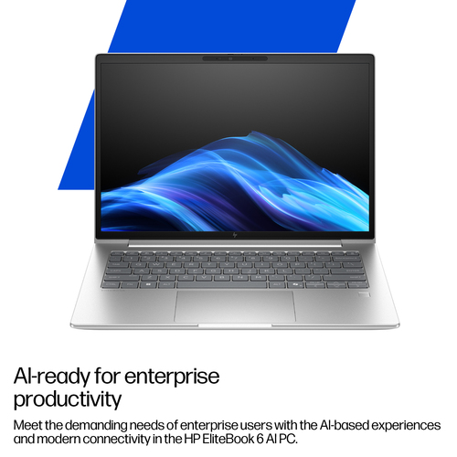 HP EliteBook 6 G1i 35.6 cm (14") Notebook - WUXGA - Intel Core Ultra 5 225U - 16 GB - 512 GB SSD - Pike Silver Aluminum - 