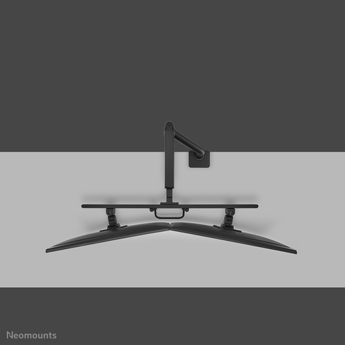 Neomounts NEXT One Mounting Arm for Monitor, Display - Black - Height Adjustable - 2 Display(s) Supported - 43.2 cm to 68.