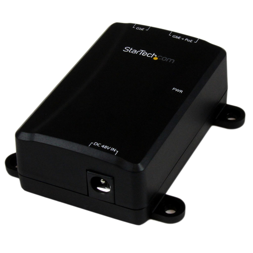 StarTech.com 1 Port Gigabit Midspan - PoE+ Injector - 802.3at and 802.3af - Wall-Mountable Power over Ethernet Injector Ad