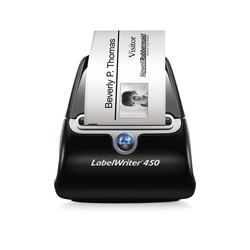 Dymo Name Badge Label - 101 mm Height x 54 mm Width - Roll - Permanent Adhesive - White - Paper - 220 / Roll - 5280 Total 