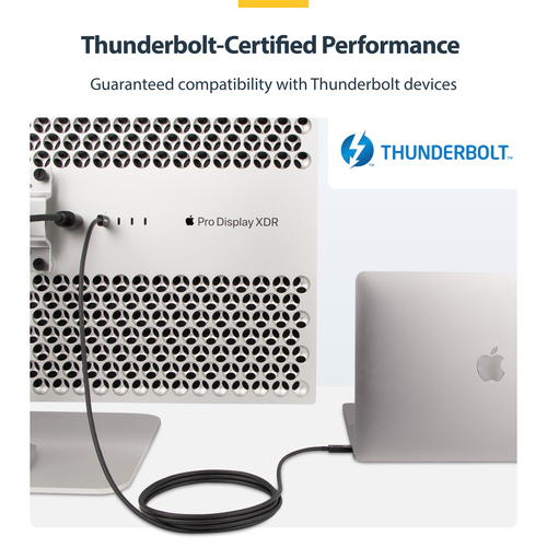 StarTech.com 2 m Aktives Thunderbolt 4 Kabel, 40 Gbit/s, 100W PD, 8K Display Kabel, kompatibel mit USB4, Thunderbolt 3, US