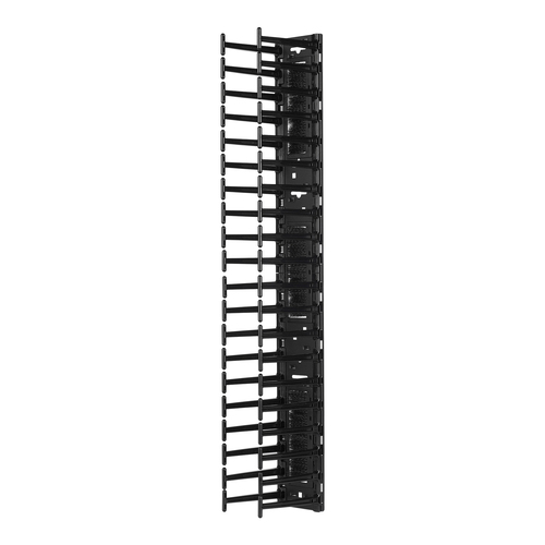 APC AR7588 Cable Organizer - Black - 2 Each Pack - TAA Compliant - Cable Pass-through - 48U Rack Height