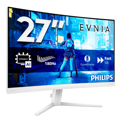 Monitor LCD da gaming Philips Evnia 27M2C5201L 685,8 mm (27") Classe Full HD Schermo curvo - 16:9 - 68,6 cm (27") Viewable