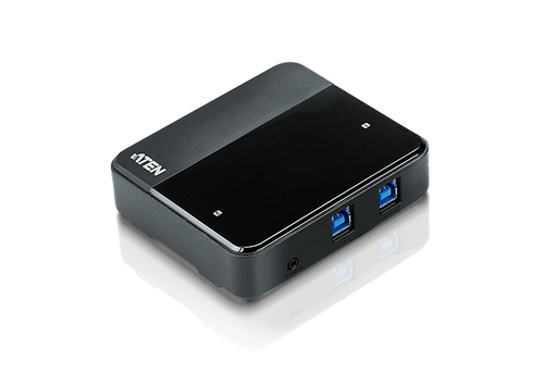 ATEN Switch de periféricos USB 3.2 Gen1 de 2 x 4 puertos. Tasa de transferencia (máx): 5 Gbit/s, Conector eléctrico: Micro