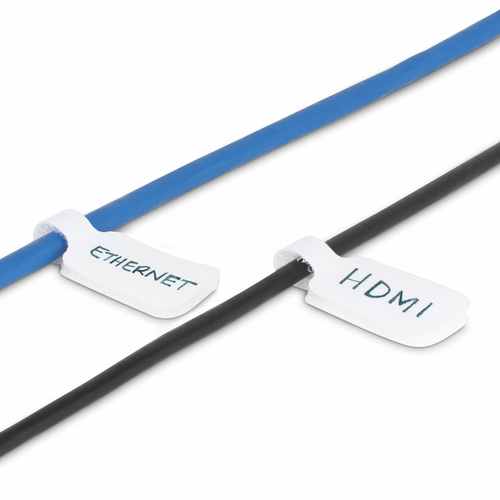 StarTech.com Wire & Cable Label - 5 mm Height x 19 mm Width x 90 mm Length - Removable Adhesive - White - 100 Pack