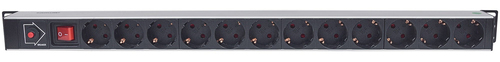 Intellinet 714044 PDU - Basic - 12 x IEC 60884 - 16 A - 230 V AC Input - Overload Protection - Vertical - Rack-mountable