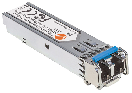 Intellinet Transceiver Module Optical, Gigabit Fiber SFP, 1000Base-Lx (LC) Single-Mode Port, 10km, Wavelength 1310nm, MSA 