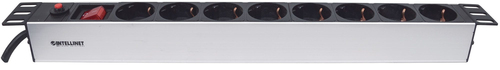 Intellinet Basic 713986 PDU - Basic - Schuko - 8 x IEC 60884 - 16 A - 230 V AC Input - Overload Protection, Over Voltage -