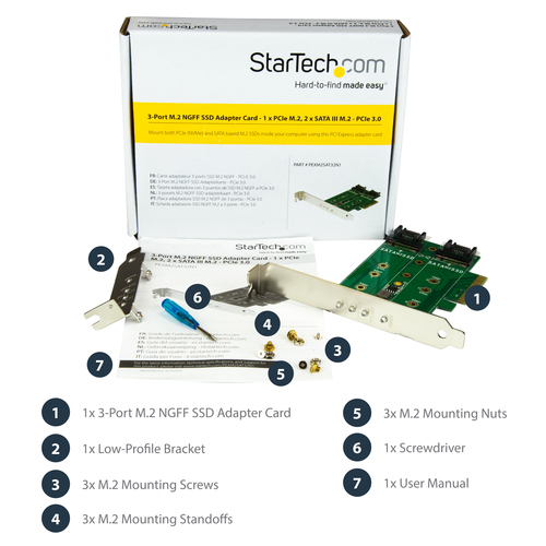 StarTech.com M.2 to PCI Express Adapter - TAA Compliant