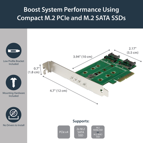 StarTech.com M.2 to PCI Express Adapter - TAA Compliant