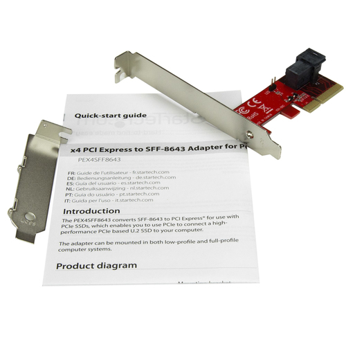 StarTech.com U.2 to PCI Express Adapter - TAA Compliant