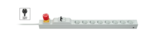 VERTIV DI-STRIP PDU - Basic - CEE 7/7 (SCHUKO) - 8 x Schuko - 16 A - 230 V AC Input - 0U/1U - Vertical - Rack-mountable