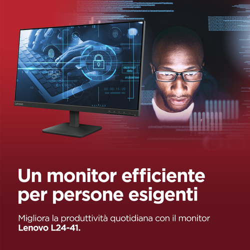 Lenovo L24-4e Monitor SCATOLA APERTA E DANNEGGIATA Dimensioni diagonale schermo: 60,5 cm (23.8"), Risoluzione del display: