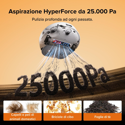 Robot Vacuum Cleaner Roborock Qrevo Edge - Bianco - Pennello - Tappeto, Pavimento - Pet Hair Cleaning