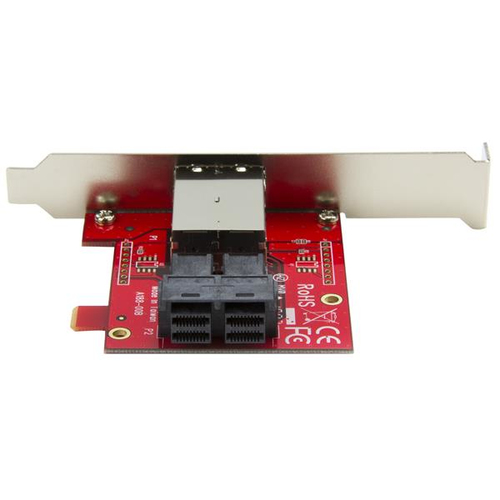 StarTech.com SFF86448PLT2. Hostschnittstelle: Mini SAS, Ausgangsschnittstelle: Mini-SAS HD. Produktfarbe: Rot, Zertifizier