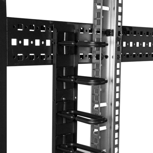 StarTech.com Vertical Cable Organizer with D-Ring Hooks - Vertical Cable Management Panel - 40U - 6 ft. - Cable Organizer 