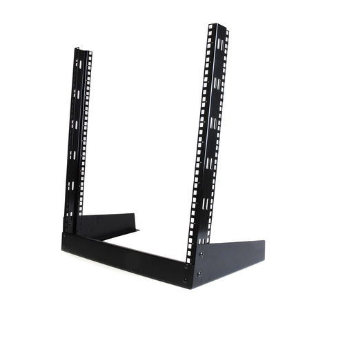 StarTech.com Open frame rack - 12U 19in - 2 post rack - desktop open rack - Steel - 50 kg Maximum Weight Capacity