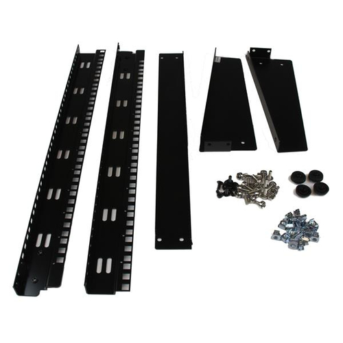 StarTech.com Open frame rack - 12U 19in - 2 post rack - desktop open rack - Steel - 50 kg Maximum Weight Capacity