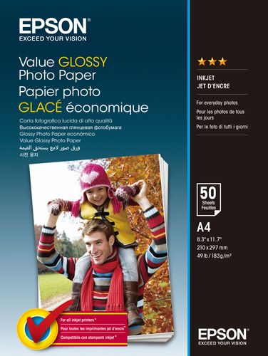 Epson Value Photo Paper - A4 - 210.82 mm x 297.18 mm - Glossy - 20 Sheet