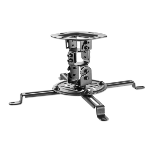Manhattan Projector Mount, Ceiling, Universal, Tilt, Swivel & Rotate, Height: 15cm, Max 13.5kg, Black, Lifetime Warranty. 
