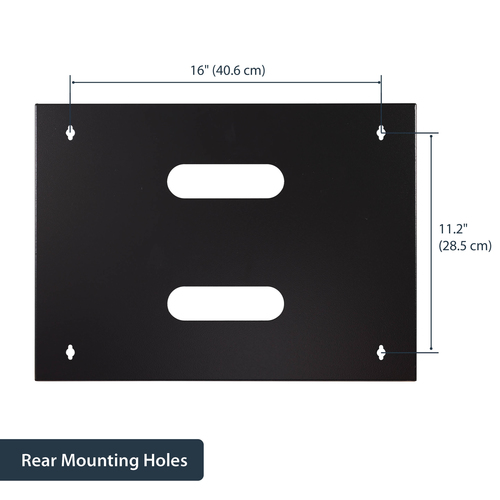 StarTech.com WALLMOUNT8. Typ: Wandmontiertes Regal, Rack-Kapazität: 8U, Höchstgewichtskapazität: 36,3 kg. Gewicht: 5,7 kg.