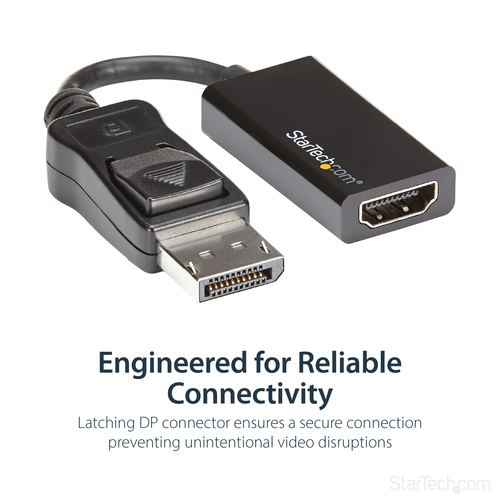 StarTech.com DisplayPort to HDMI Adapter - 4K DP to HDMI Converter - UHD 4K 60Hz - 1 x 20-pin DisplayPort 1.4 Digital Audi