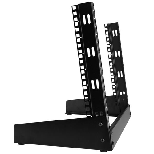 StarTech.com 8U Desktop Rack - 2-Post Open Frame Rack - 19in Open Frame Desktop Rail Rack - 8U - Steel - 50.12 kg Maximum 
