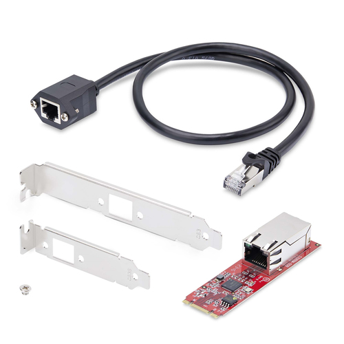 StarTech.com 2.5Gigabit Ethernet Adapter for Desktop Computer - 2.5GBase-T - Plug-in Card - M.2 - Full-Profile/Low-Profile