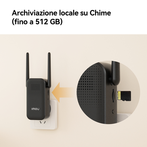 KIT CAMPANELLO 3S WI-FI A BATTE 2+K(4MP) CON WIRELESS CHIME