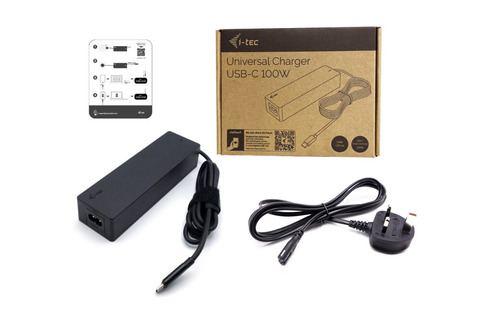 i-tec Universal 100 W AC Adapter - 1 Pack - Universal Adapter - For Notebook, Smartphone, Tablet PC, USB Type C Device - 1