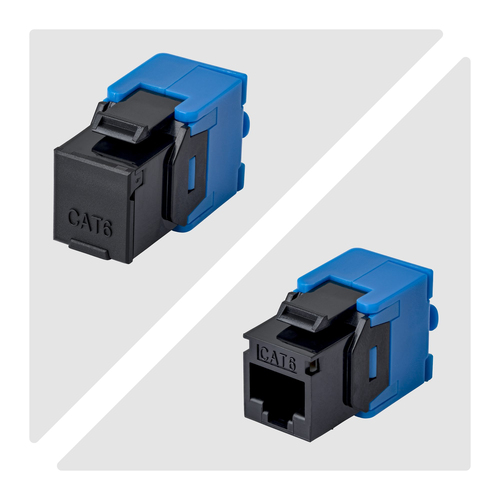 StarTech.com Jack Keystone Cat6, Lot de 24 Prises Ethernet RJ45 Keystone, Prise Murale UTP Cat6, 180 Degrés Sans Outil, No