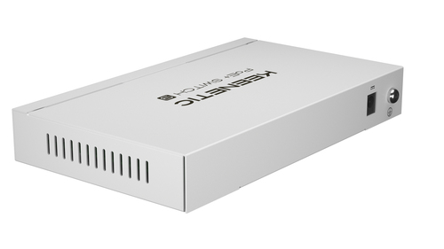 KEENETIC PoE+ Switch 9 (KN-4710), switch 1 porta 1Gbps + 8 porte 1 Gbps PoE+, potenza massima erogabile 120W, chassis in m