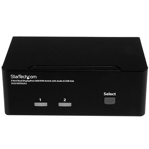 StarTech.com KVM Switchbox - TAA Compliant - 2 Computer(s) - 1 Local User(s) - 4K - 3840 x 2160 - 6 x USB - USB 2.0 - 6 x 
