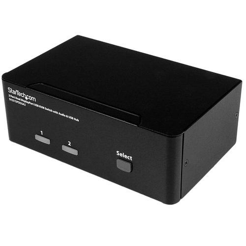 StarTech.com KVM Switchbox - TAA Compliant - 2 Computer(s) - 1 Local User(s) - 4K - 3840 x 2160 - 6 x USB - USB 2.0 - 6 x 