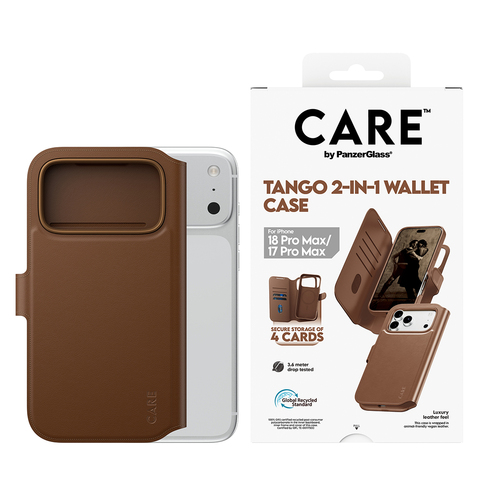 CARE Tango Tasche (Brieftasche) Apple iPhone 17 Pro Max Smartphone - Braun