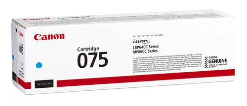 Canon 075 C Original Laser Toner Cartridge - Cyan Pack - 1,300 pages