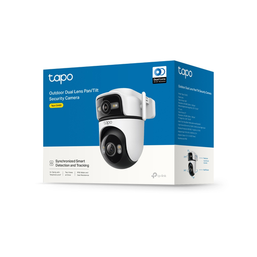 TP-Link Tapo Outdoor Dual Lens Pan/Tilt Security Camera. Type: IP security camera, Placement supported: Outdoor, Connectiv